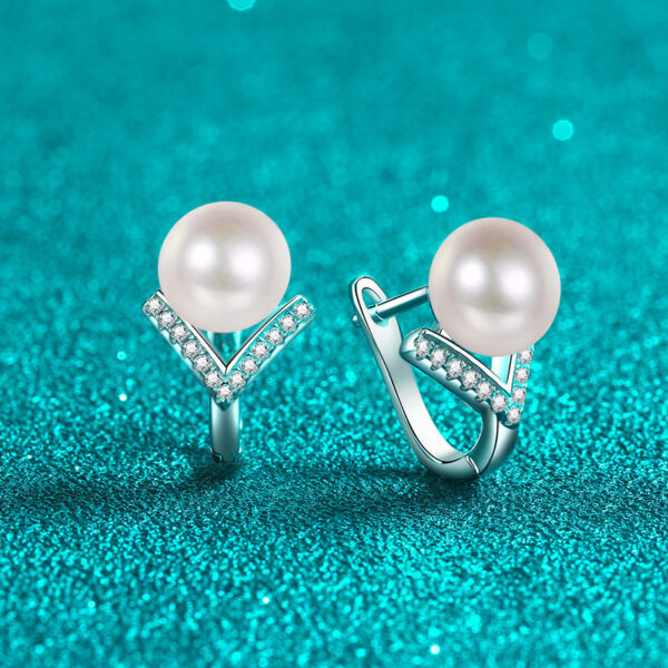Freshwater Pearl Drop Earrings 925 Sterling Silver Cultured Pearls Dangle Earrings Wedding Anniversary Jewelry Gifts for Women Wife Bride - Image 4
