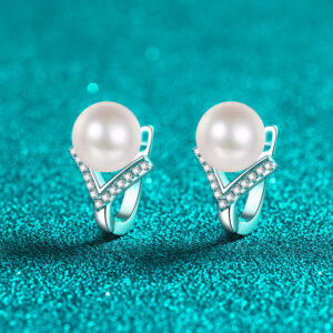 Freshwater Pearl Drop Earrings 925 Sterling Silver Cultured Pearls Dangle Earrings Wedding Anniversary Jewelry Gifts for Women Wife Bride