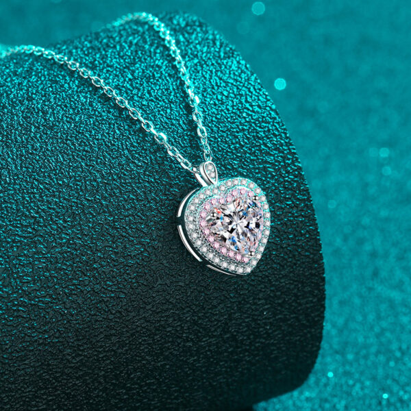Heart Pendant Necklace Gifts for Wife Moissanite Necklace Anniversary Eternity Jewelry Present for Birthday Gifts for Women - Image 5