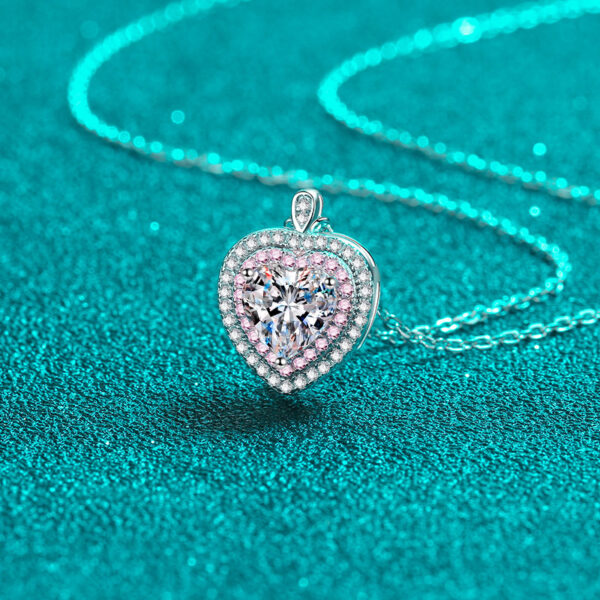 Heart Pendant Necklace Gifts for Wife Moissanite Necklace Anniversary Eternity Jewelry Present for Birthday Gifts for Women - Image 4