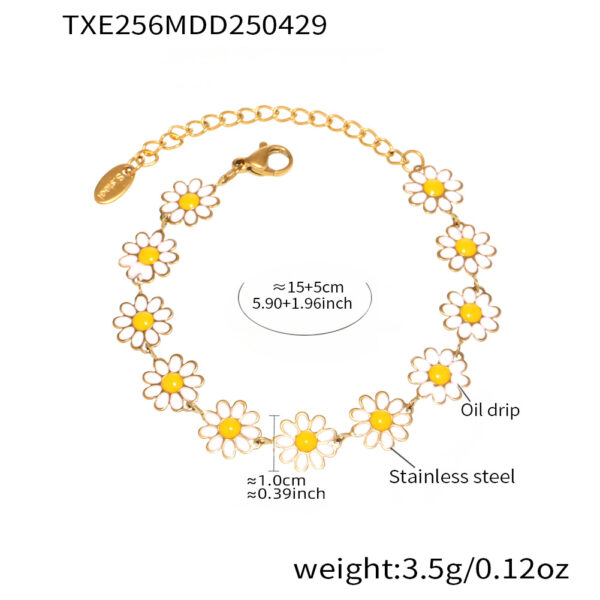 Little Daisy Flower Sunflower Necklace Bracelet Foot Chain for Women - Image 8