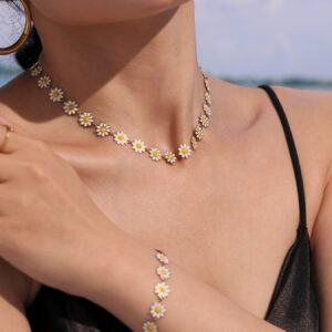 Little Daisy Flower Sunflower Necklace Bracelet Foot Chain for Women