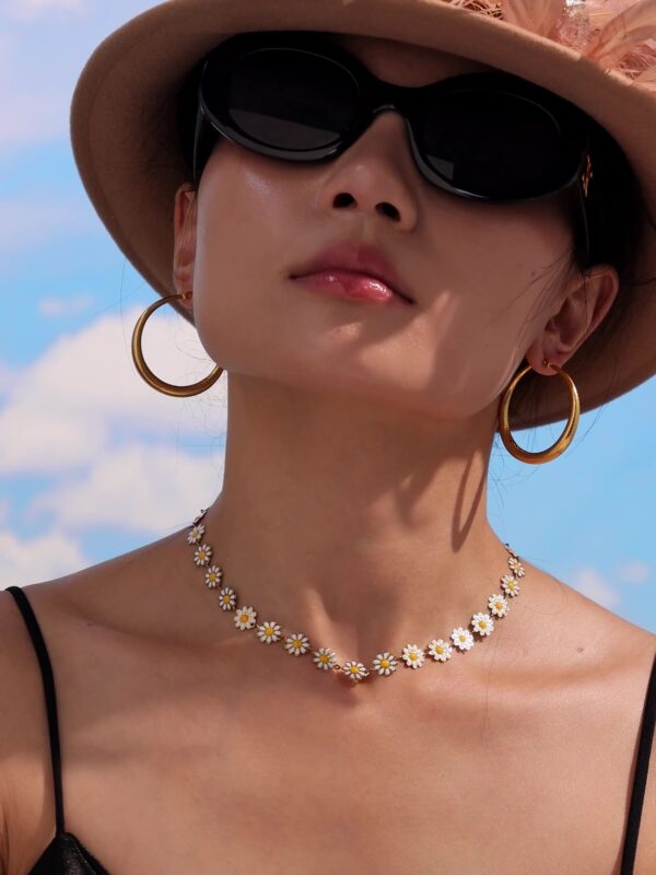 Little Daisy Flower Sunflower Necklace Bracelet Foot Chain for Women