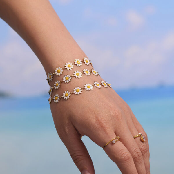 Little Daisy Flower Sunflower Necklace Bracelet Foot Chain for Women - Image 4