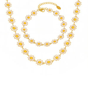 Little Daisy Flower Sunflower Necklace Bracelet Foot Chain for Women