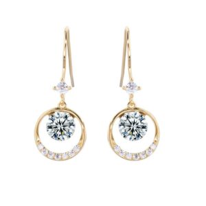 Moissanite Earrings, Birthday Gifts for Her, Simulated Diamond Stud Earrings for Women, 925 Sterling Silver Studs Jewelry Gift for Anniversary Christmas