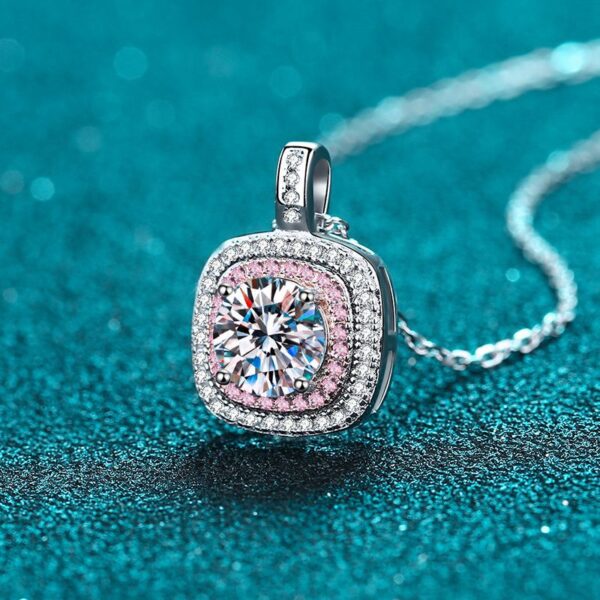 Moissanite Necklace for Women 925 Sterling Silver Necklace - Image 5