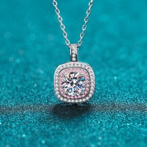Moissanite Necklace for Women 925 Sterling Silver Necklace