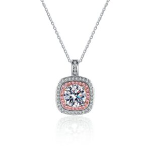 Moissanite Necklace for Women 925 Sterling Silver Necklace