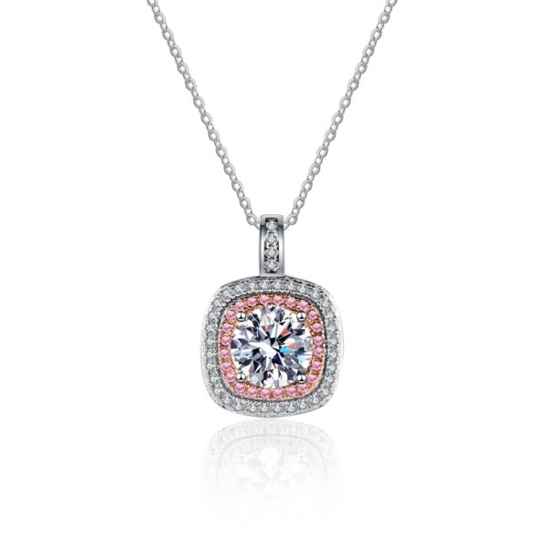 Moissanite Necklace for Women 925 Sterling Silver Necklace