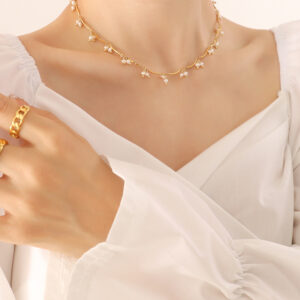 Natural freshwater pearl necklace for Women Girls