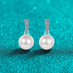 Pearl Earrings 925 Sterling Silver Jewelry Gift for Women