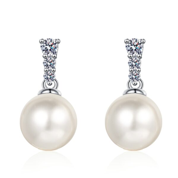 Pearl Earrings 925 Sterling Silver Jewelry Gift for Women