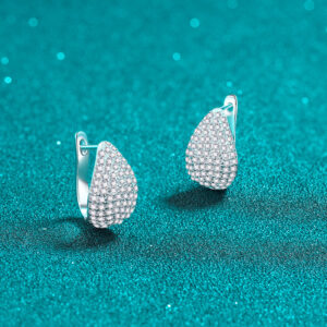 Shuidi Pear Moissanite Stud Earrings for Women 925 Sterling Silver Jewelry Gifts
