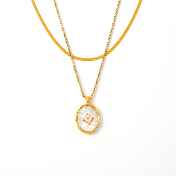 Layered Choker Necklace for Women Collarbone Chain Necklace for Women to Bring Good Luck - Image 4