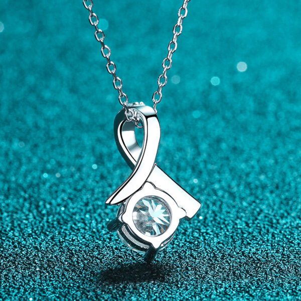 oissanite Necklace for Women S925 Sterling Silver Jewelry Pendant Girls Birthday Gift - Image 5