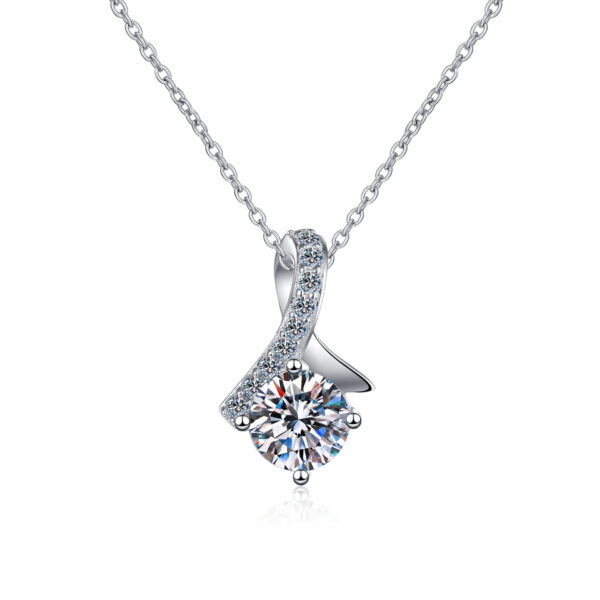 oissanite Necklace for Women S925 Sterling Silver Jewelry Pendant Girls Birthday Gift