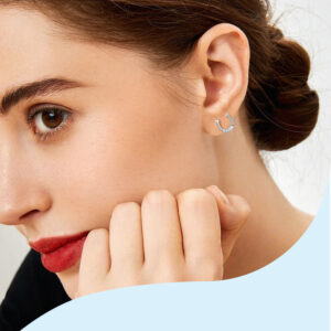 Horseshoe Earrings for Women Sterling Silver Birthday Gift